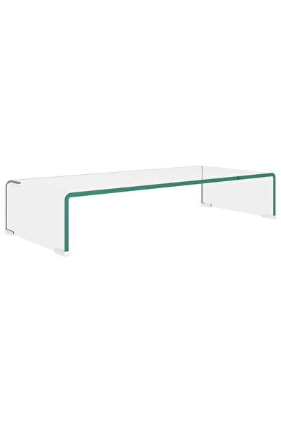 vidaxl Stand TV/Suport monitor, sticlă transparentă 70x30x13 cm