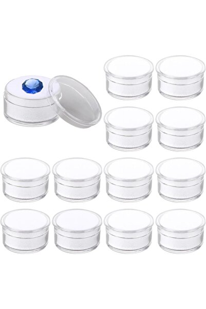Arabest 12 Pcs Gemstone Display Box Set,Plastic Jewelry Holder with Clear Lid...