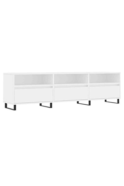 vidaxl Comodă TV, alb, 150x30x44,5 cm, lemn prelucrat