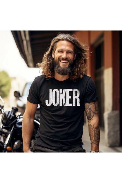 OKTANE Tricou cu imprimeu Joker model 5 negru XL