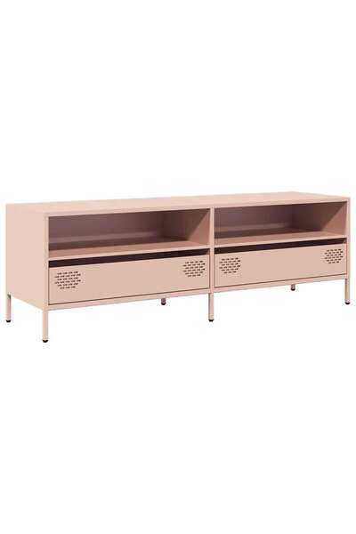 vidaxl Dulap TV, roz, 135x39x43,5 cm, oțel laminat la rece