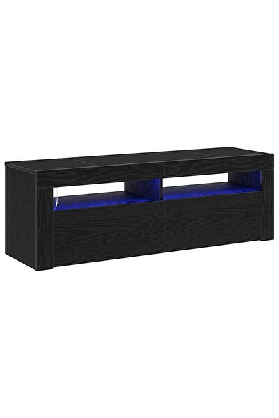 vidaxl Cabinet TV 120 x 35 x 40 cm Stejar Negru Lemn prelucrat