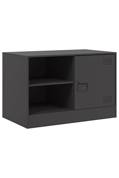 vidaxl Dulap TV, negru, 67x39x44 cm, oțel