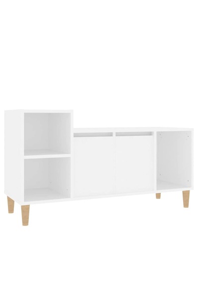 vidaxl Comodă TV, alb, 100x35x55 cm, lemn prelucrat