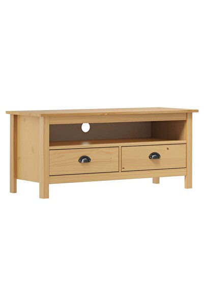vidaxl Comodă TV Hill, maro miere, 110x40x47 cm, lemn masiv de pin
