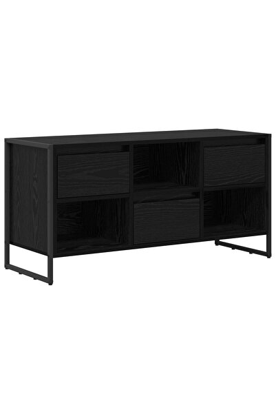 vidaxl Cabinet TV 100 x 36 x 49,5 cm Stejar Negru Lemn prelucrat