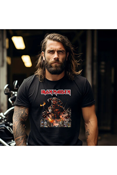 OKTANE Tricou Iron Maiden metal rock model 30 negru L