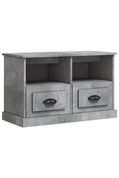 vidaxl Comodă TV, gri beton, 80x35x50 cm, lemn prelucrat