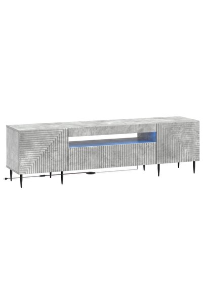 vidaxl Cabinet TV cu LED HAARLEM 153 x 35 x 43 cm Gri Beton