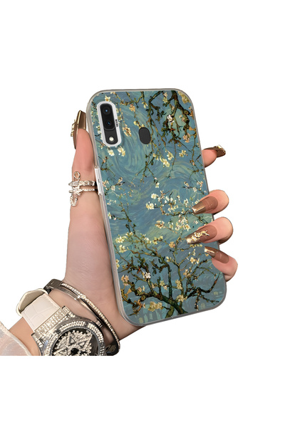 CHICASELUX Samsung Galaxy A30/A20 Compatible Retro Oil Painting Apricot Bloss...