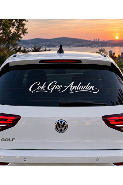 Kalite Meraklıları Kişiye Özel Araba Arka Cam Yazısı Sticker 40x5 cm | Araba ...