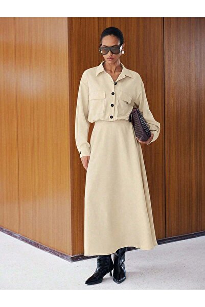 Sheya Maxi dress, beige - XL