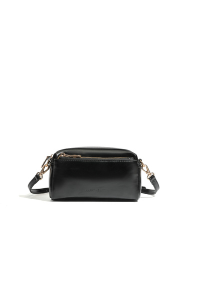 Take Two By Styli Black Plain Crossbody Bag