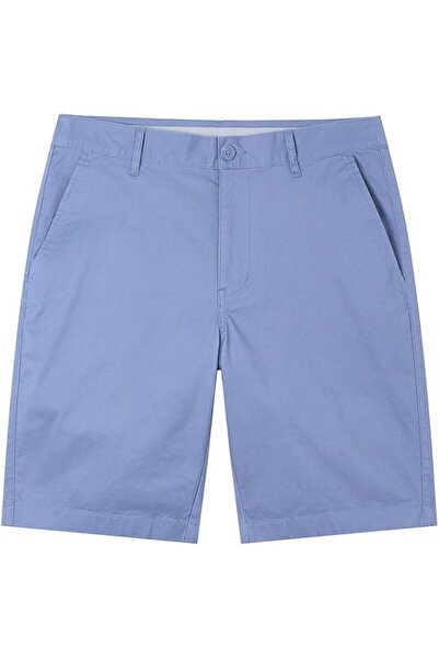 Giordano Men’s Slim Twill Bermuda Shorts with Stretch Waist Blue 32