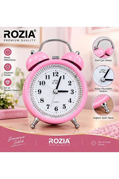 ROZIA Klasik Masa Saati Dekoratif Analog Küçük Saat