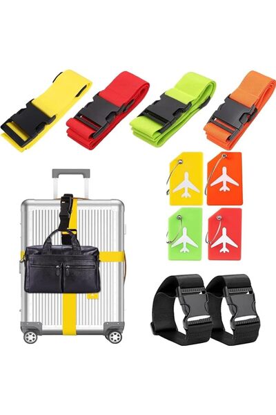 Generic Luggage Straps for Suitcases TSA Approved & Luggage Tag Set, Adjustab...