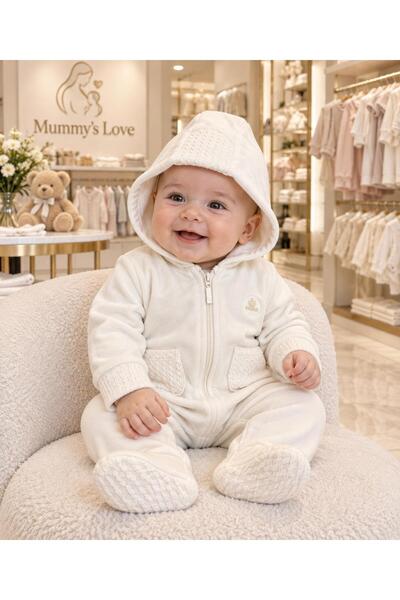 Mummys Love Unisex Baby Rompers with Booties - Knitwear Detail - 100% Natural...