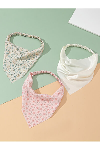 Take Two By Styli Set of 3 - Floral Print Triangle Headband