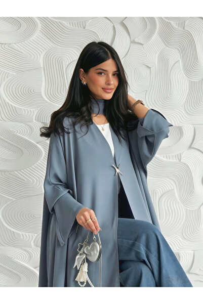 Take Two By Styli Grey Plain Abaya