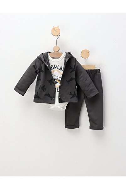 MiniKids Στολή αεροπορικού αεροπλάνου, με γκρι χρώμα