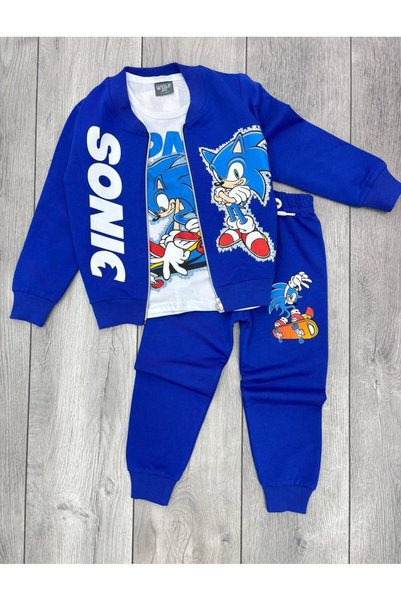 öykümgaleria Boy's Seasonal 3-Piece Cardigan Bottom Top Set