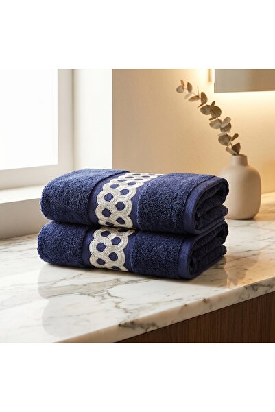 Dantela Yula Set of 2 Embroidered Hand Towels 50X90 cm