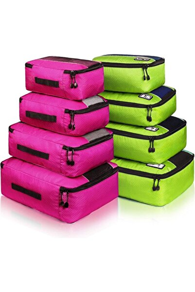 Idesort 8 Set Packing Cubes, Travel Luggage Bags Organizers Mixed Color Set (...