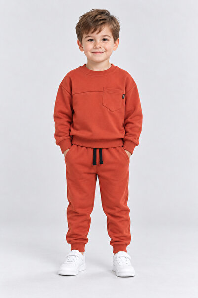 AHENGİM Boys' Sweatshirt with Pockets and Jogger Sweatpants 2-Piece Set Daily...