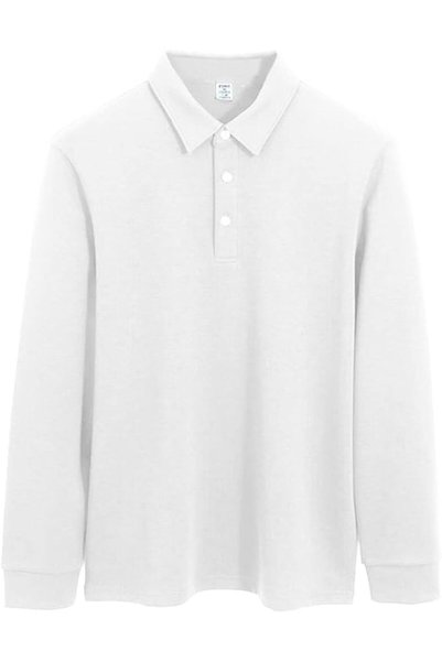 Dress Cici Long Sleeve Polo Shirts for Men,300g Cotton Polo Golf T Shirt