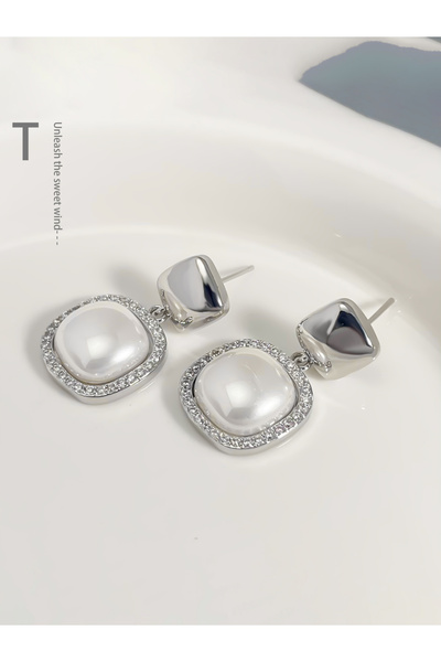 Take Two By Styli Faux Pearl Dangle Earrings