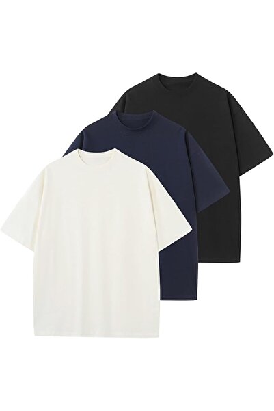 GENERAL KEEPSHOWING Men's Cotton T-Shirts Oversized Unisex Short Sleeve Crew ...