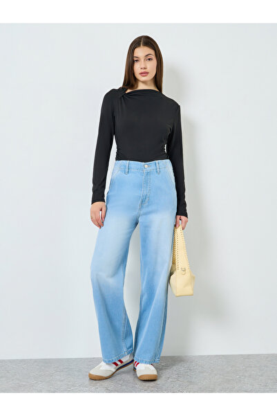 Styli Women High Rise Wide Leg Jeans