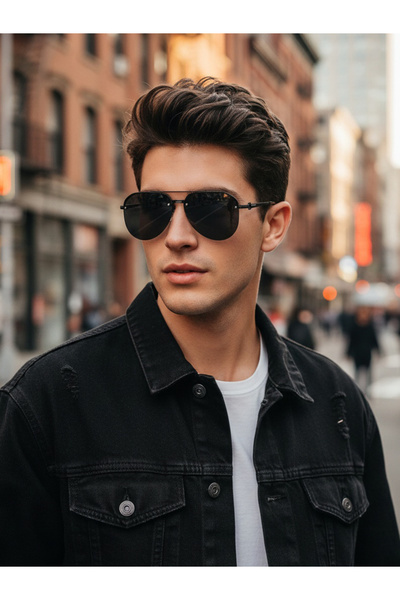 Take Two By Styli Black Aviator Sunglasses