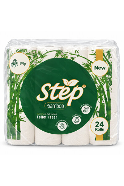 YÖNTEM KAĞITÇILIK Step Bambu Tuvalet Kağıdı 3 Katlı 24'lü