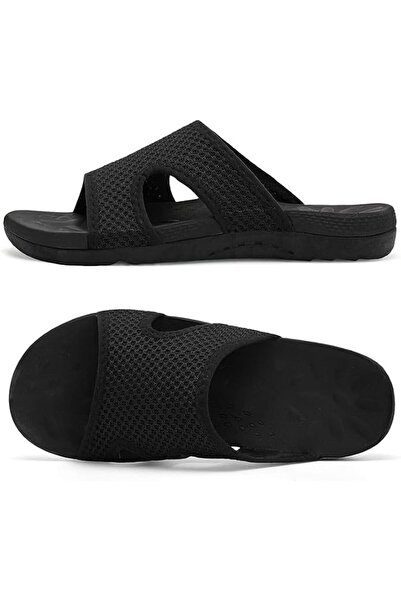 L RUNNZER Sandals for Women Slip on Breathable Slippers Plantar Fasciitis Sli...