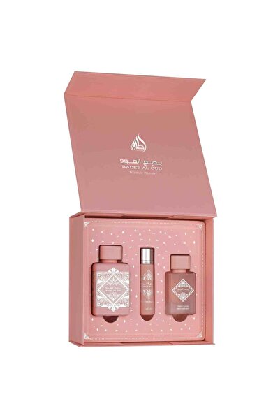 lattafa Bade'e Al Oud Noble Blush Eau de Parfum Set Cadou, 3 Piese