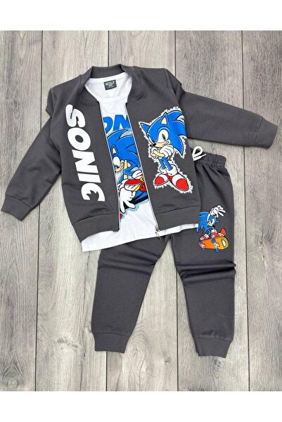 öykümgaleria Boy's Seasonal 3-Piece Cardigan Bottom Top Set