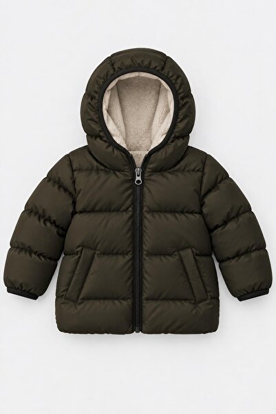 Perendi Unisex Children's Fleece Hooded Inflatable Coat