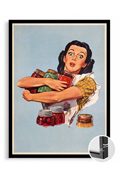 Jar Lady Özel Tasarım Dekoratif Duvar Tablosu Poster