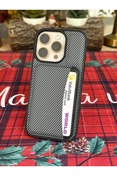 casedoes İphone 13 PRO MAX Uyumlu Karbon Kartlıklı Magsafe Cüzdanlı Kaliteli ...