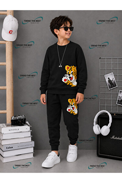TREND THE BEST Trendin En İyisi Trening negru unisex pentru iarnă, pentru fet...