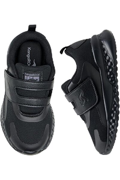 Kangaroos Boys Panelled School Shoes with Hook and Loop Closure