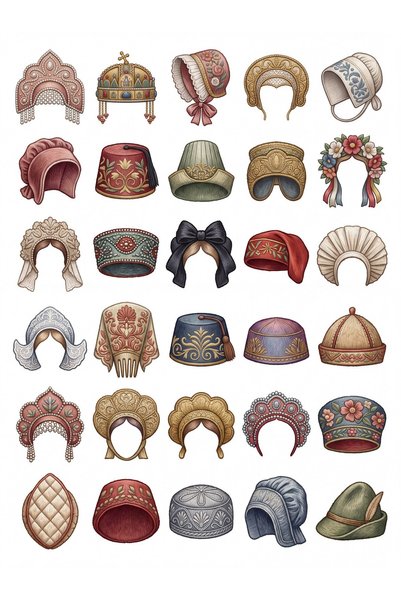 Dekorif 30 Pieces Traditional Embroidered Headboard Sticker Set - Agenda Notebook Laptop