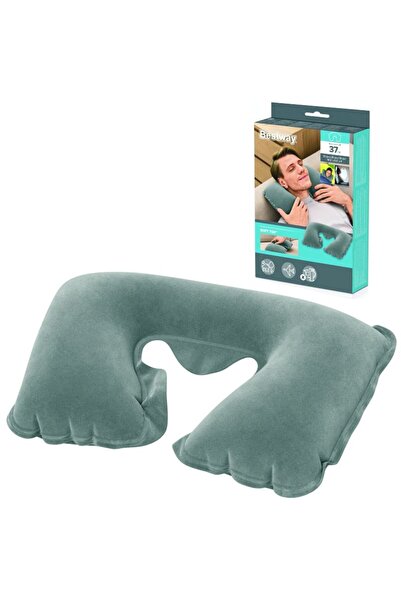 BESTWAY Φουσκωτό μαξιλάρι ταξιδιού γκρι 37x24εκ. 67006