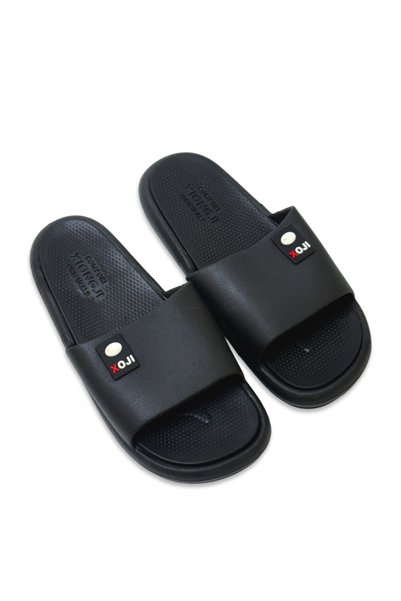 Chaolizi Men's Two-tone Single Strap EVA Slide Sandals with Logo Tag