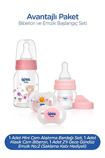 Wee Baby Cam Biberon ve Emzik Başlangıç Seti- KIZ
