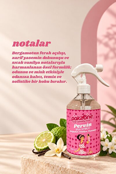 Pakzone Oda ve Çamaşır Spreyi Oda Kokusu Pervin 500 ml
