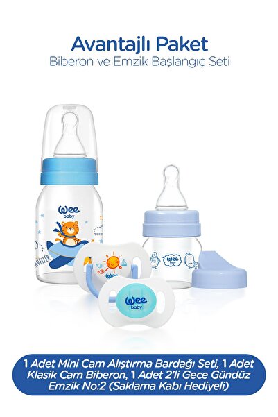 Wee Baby Cam Biberon ve Emzik Başlangıç Seti- ERKEK