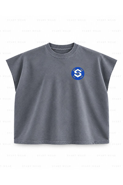 SVART WEAR Μπλουζάκι γυμναστικής χωρίς μανίκια με στάμπα για προπόνηση δύναμη...