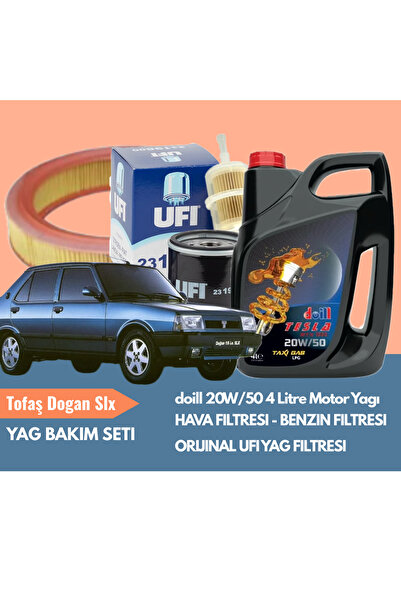 OZMPARTS Tofaş Doğan SLX Periyodik Bakım Seti Doill 20W50 4L Motor Yağı | Ori...
